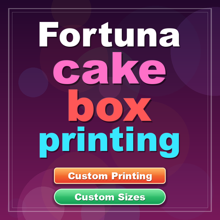 Fortuna cake box printing