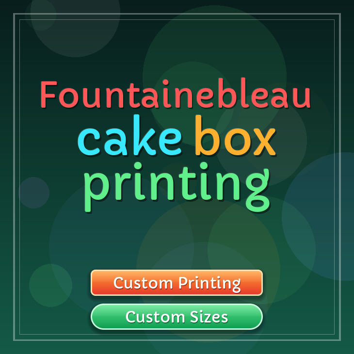 Fountainebleau cake box printing