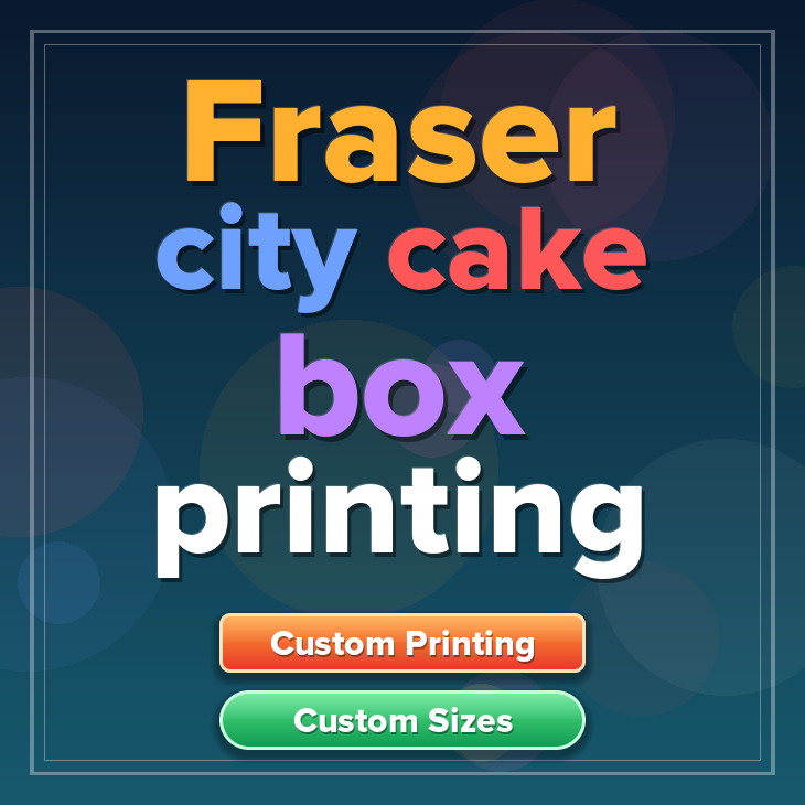 Fraser City cake box printing