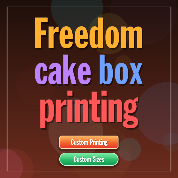 Freedom cake box printing