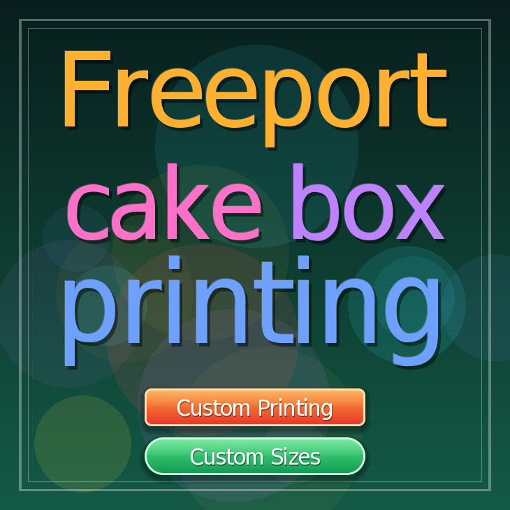 Freeport cake box printing