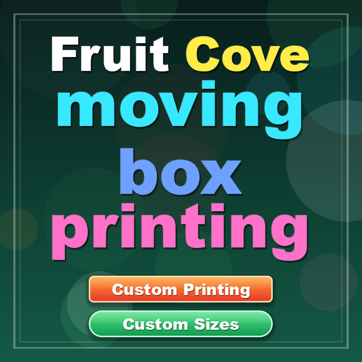 Fruit Cove moving box printing