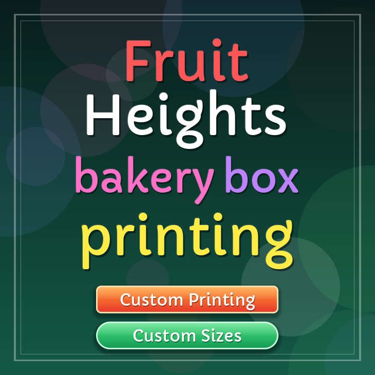 Fruit Heights bakery box printing