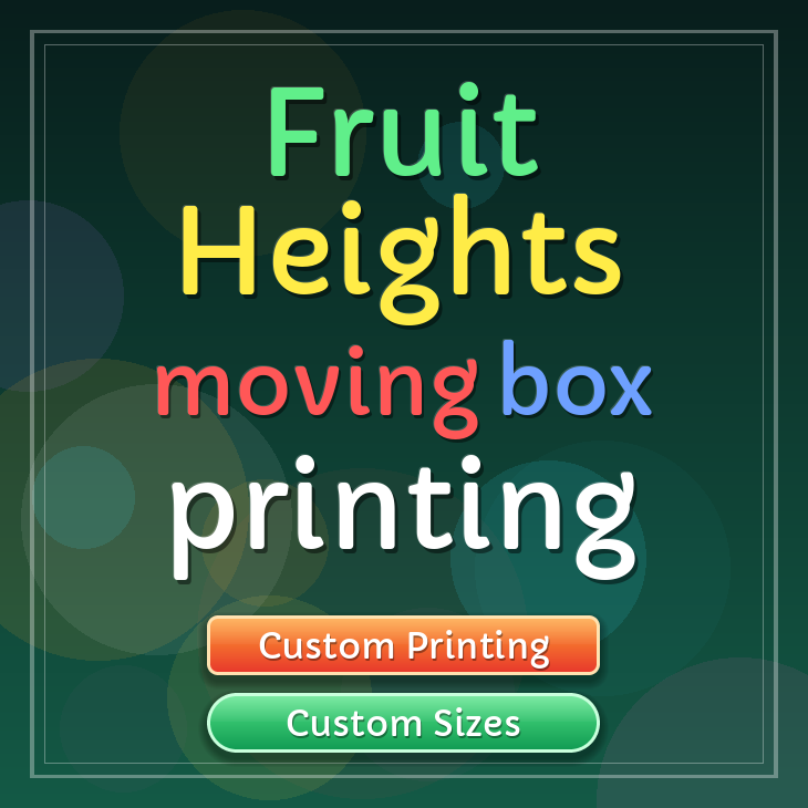 Fruit Heights moving box printing