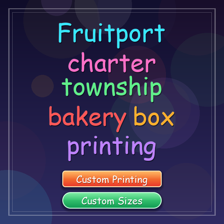 Fruitport Charter Township bakery box printing