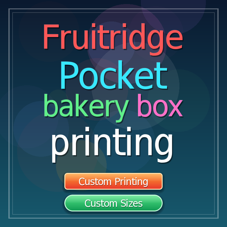 Fruitridge Pocket bakery box printing