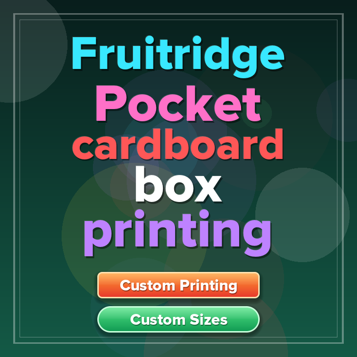 Fruitridge Pocket cardboard box printing