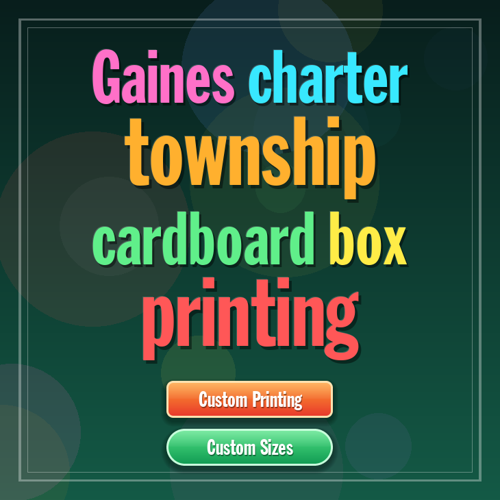 Gaines charter township cardboard box printing