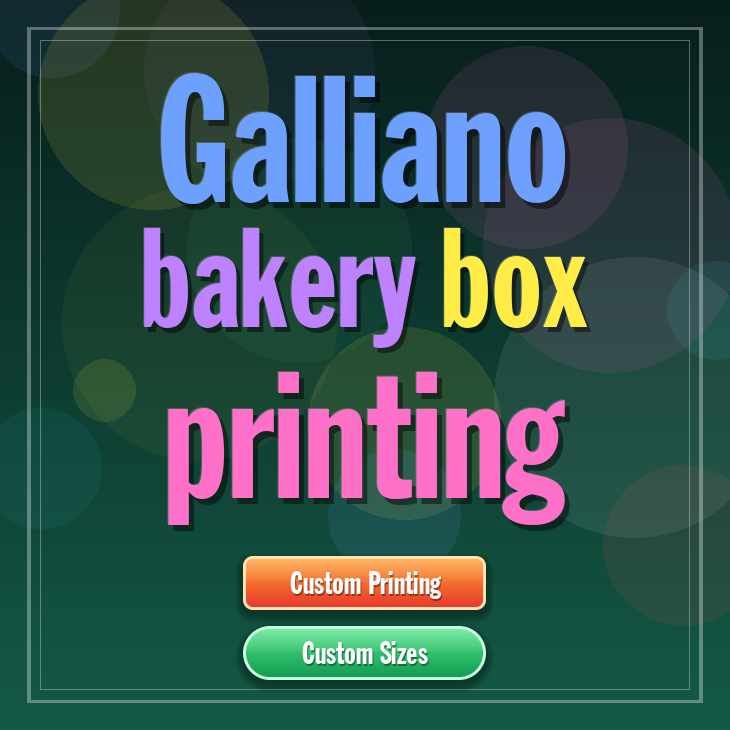 Galliano bakery box printing