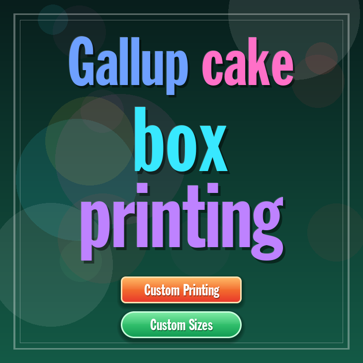 Gallup cake box printing