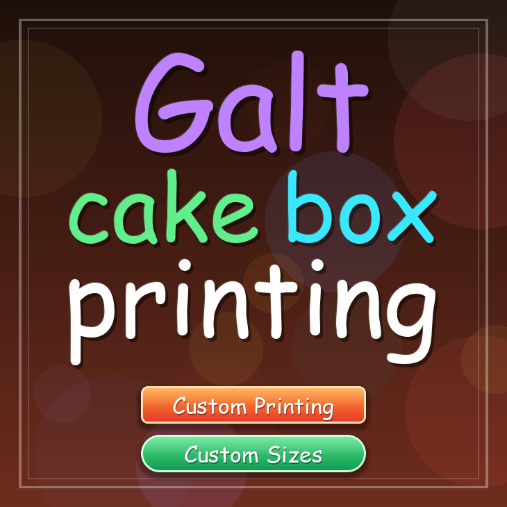 Galt cake box printing
