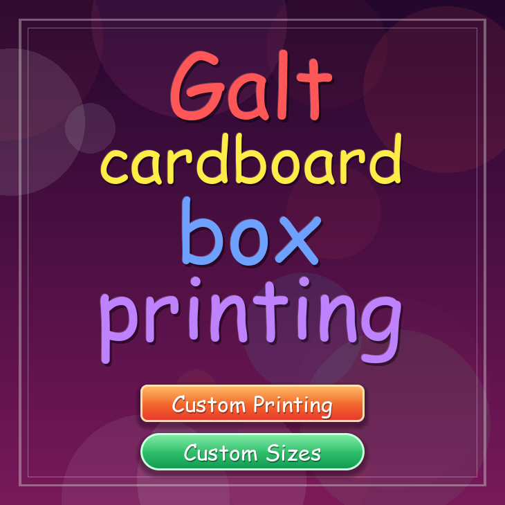 Galt cardboard box printing