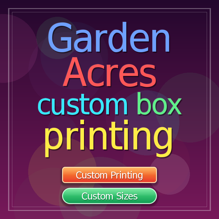 Garden Acres custom box printing