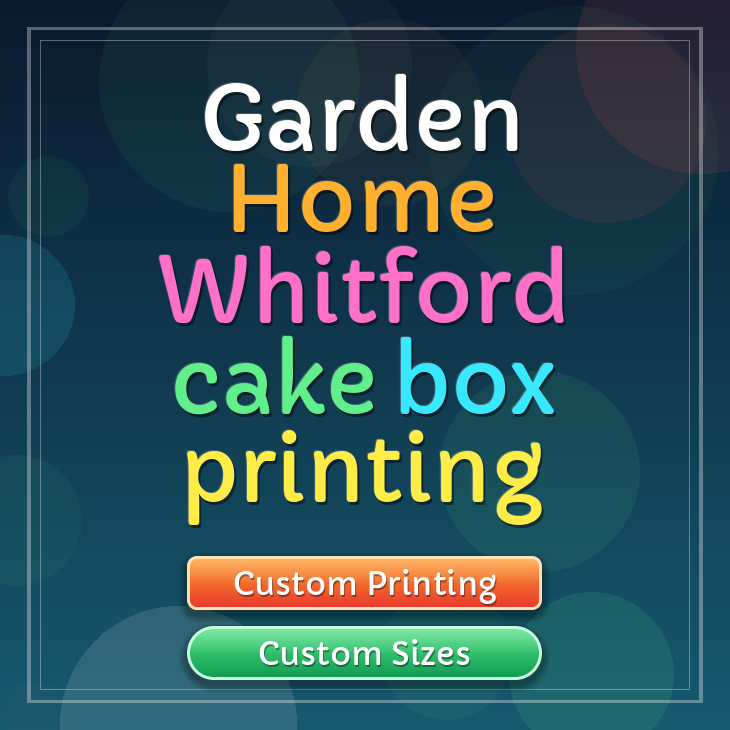 Garden Home Whitford cake box printing