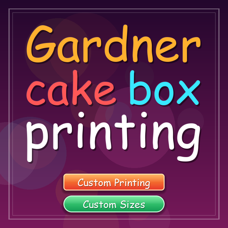 Gardner cake box printing
