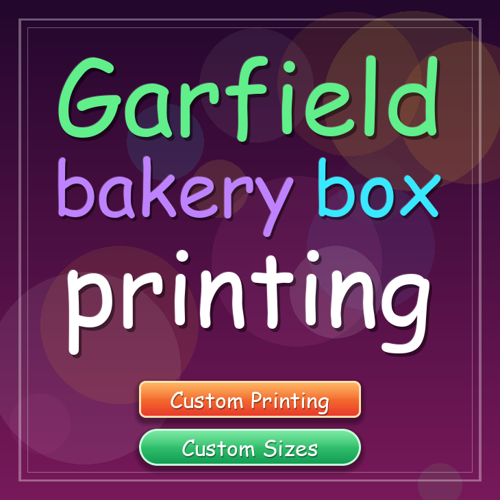 Garfield bakery box printing