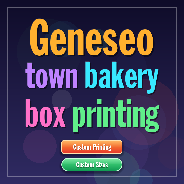 Geneseo Town bakery box printing