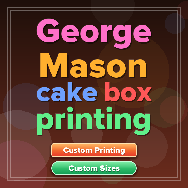 George Mason cake box printing