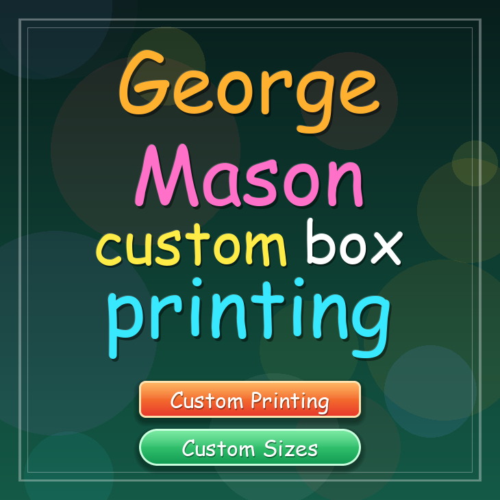 George Mason custom box printing