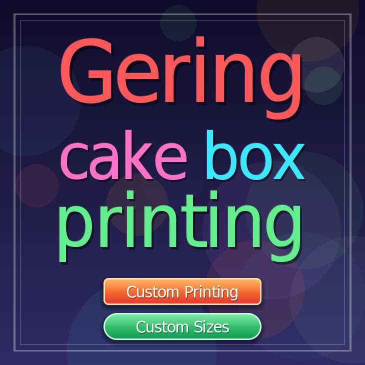 Gering cake box printing