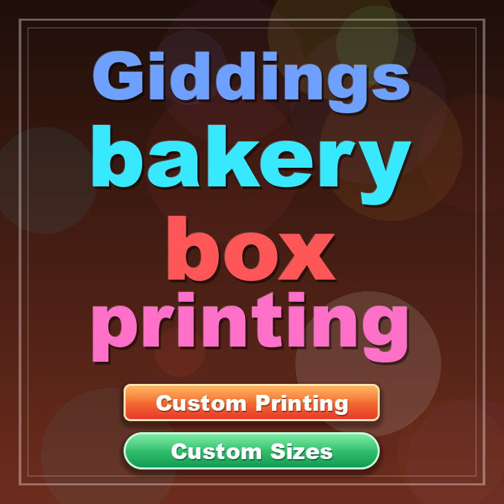 Giddings bakery box printing