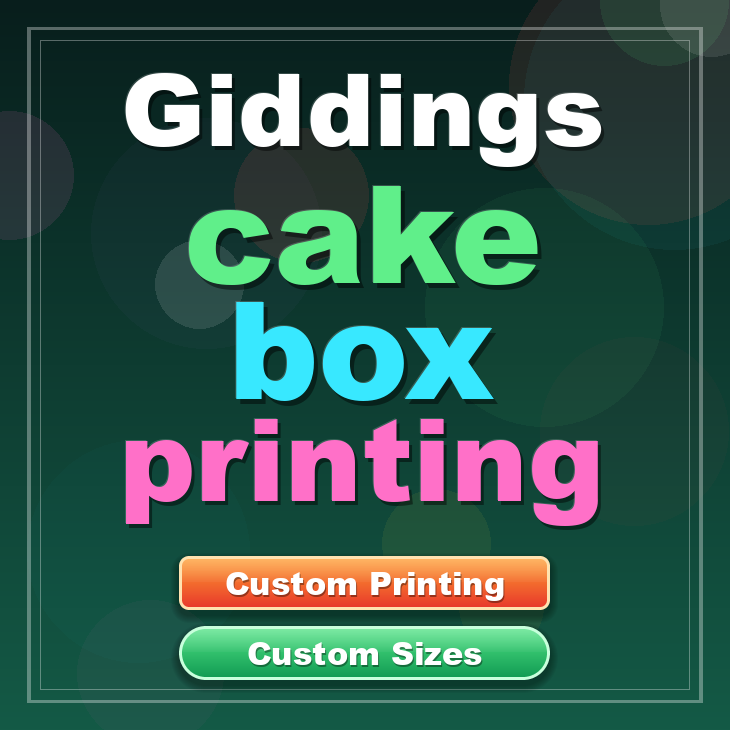 Giddings cake box printing