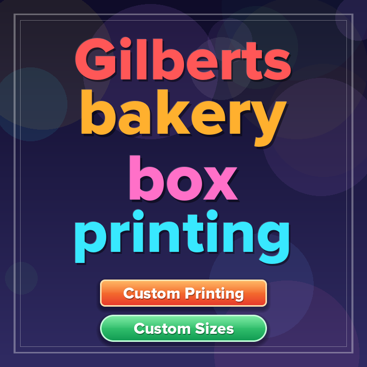 Gilberts bakery box printing