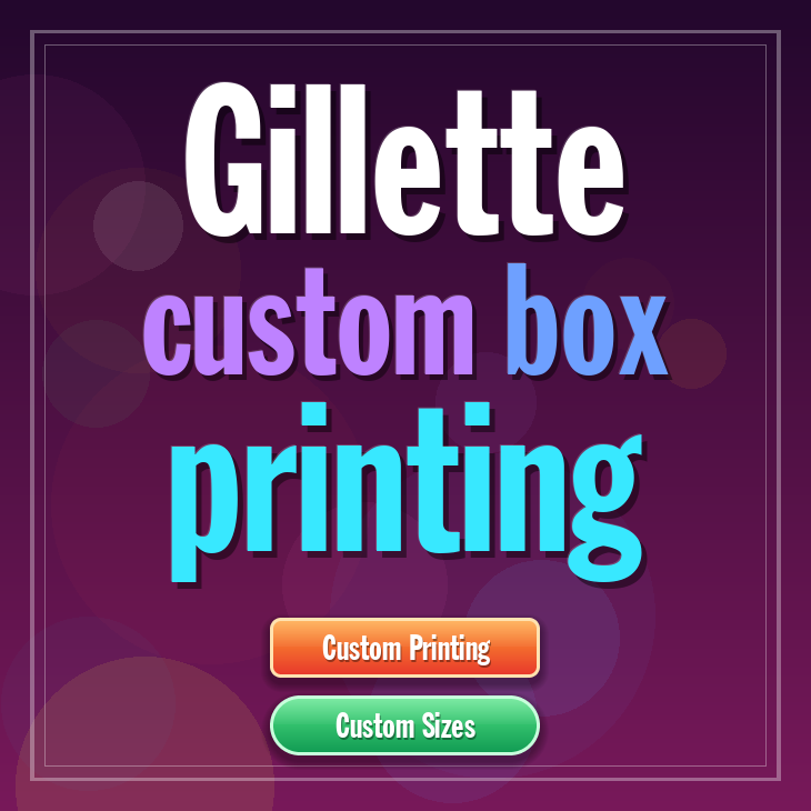 Gillette custom box printing