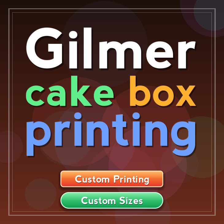 Gilmer cake box printing
