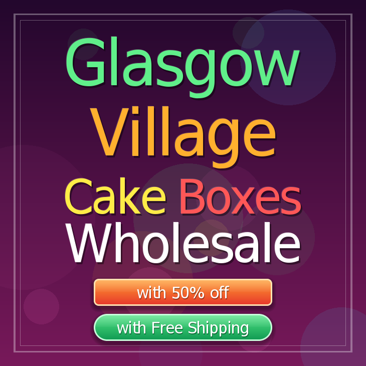 Glasgow Village cake boxes