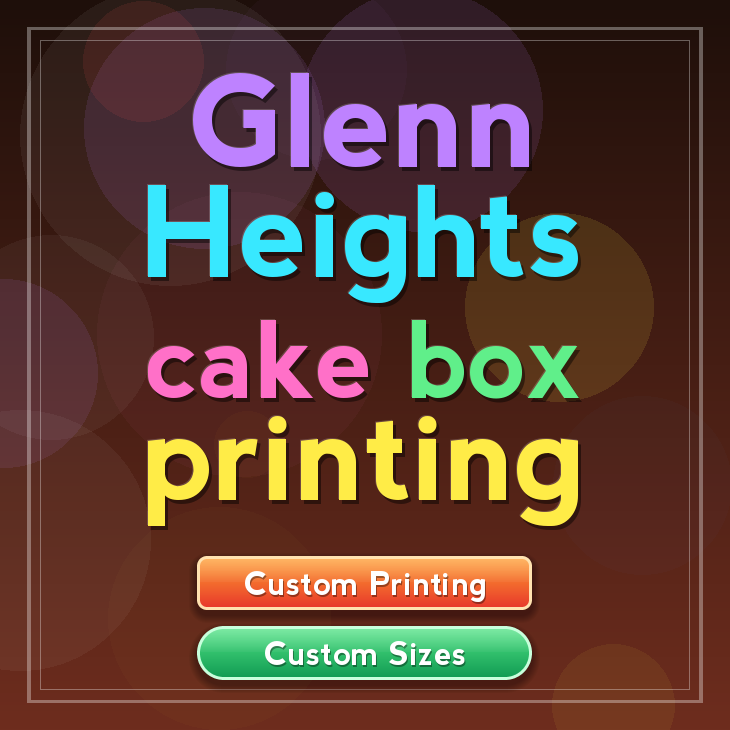 Glenn Heights cake box printing