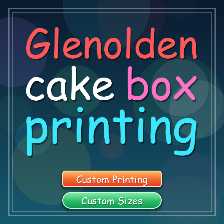 Glenolden cake box printing