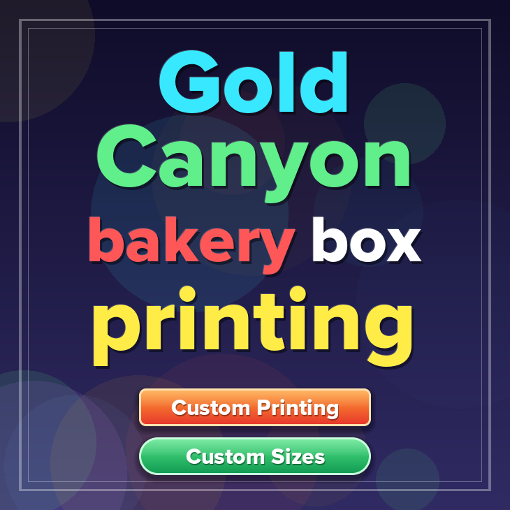 Gold Canyon bakery box printing