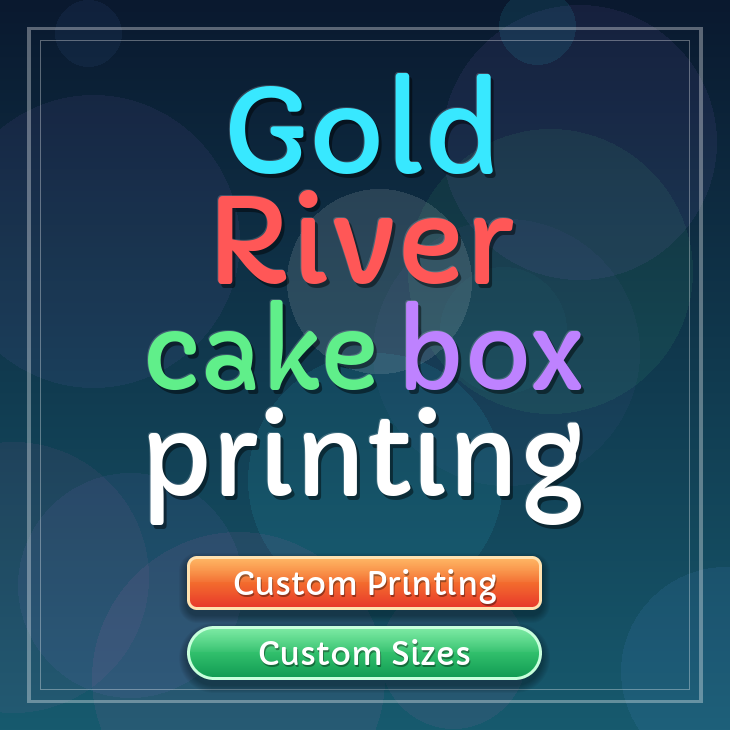 Gold River cake box printing