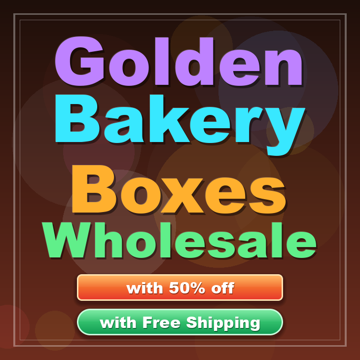 Golden bakery boxes