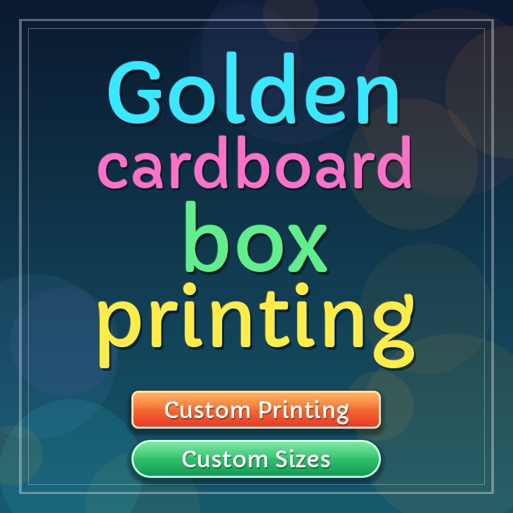 Golden cardboard box printing