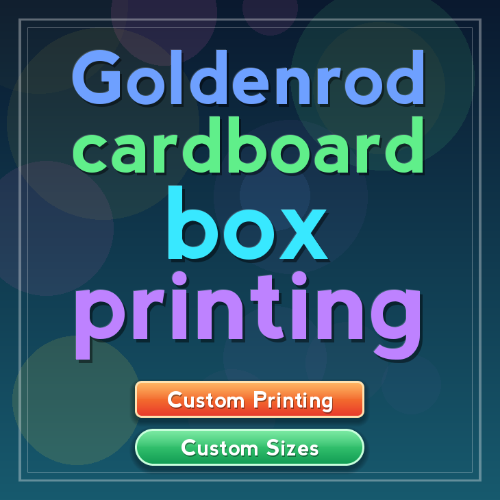 Goldenrod cardboard box printing