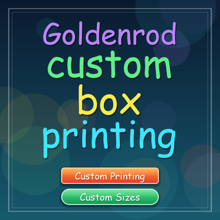 Goldenrod custom box printing