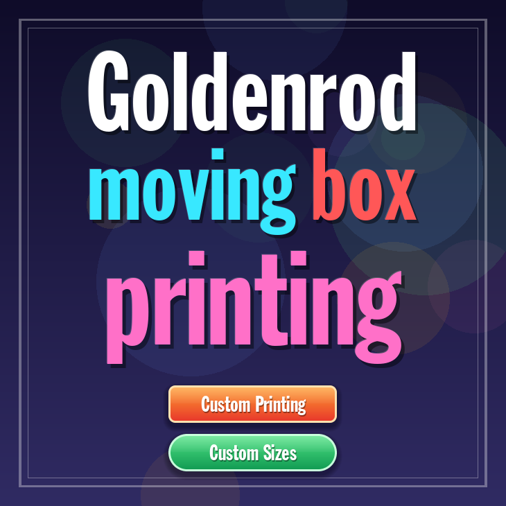 Goldenrod moving box printing