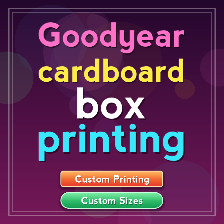 Goodyear cardboard box printing