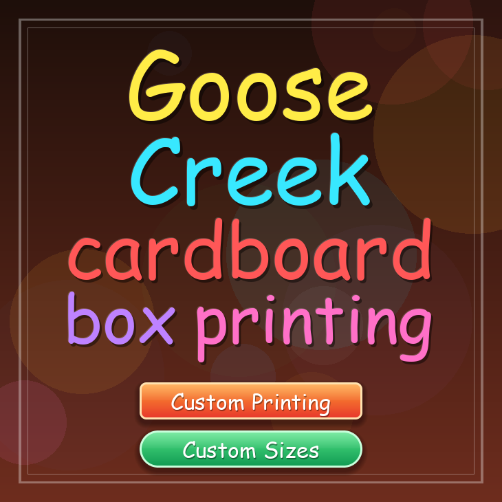Goose Creek cardboard box printing