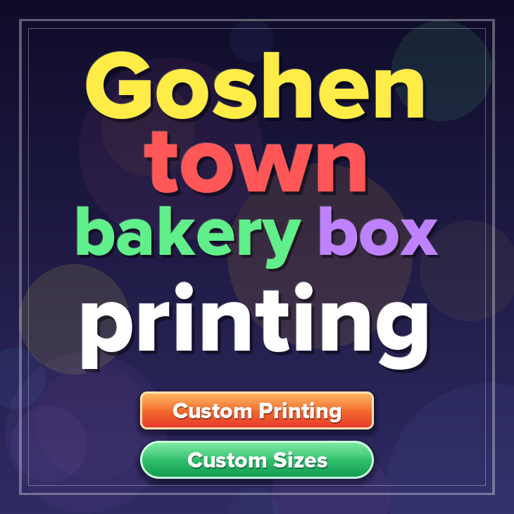 Goshen Town bakery box printing