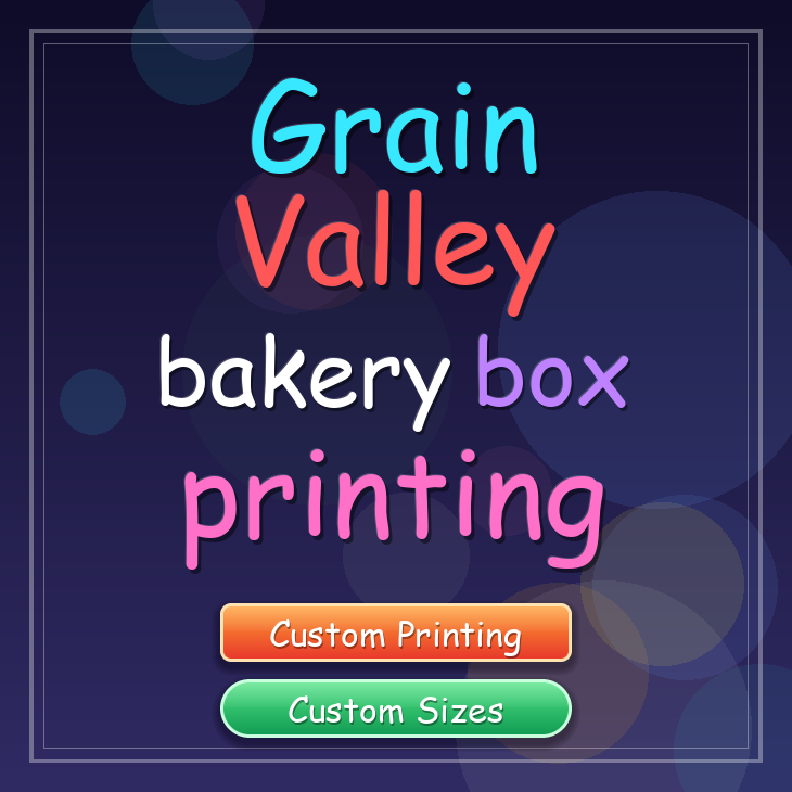 Grain Valley bakery box printing