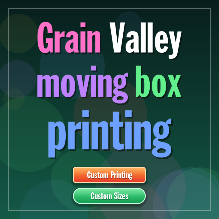 Grain Valley moving box printing