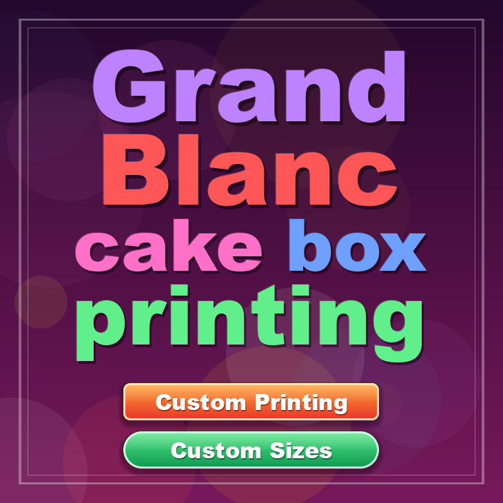 Grand Blanc cake box printing