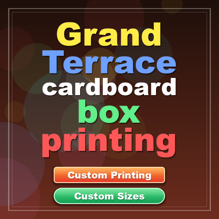 Grand Terrace cardboard box printing