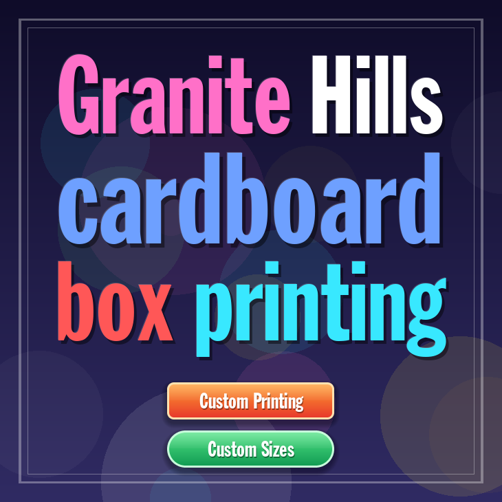Granite Hills cardboard box printing