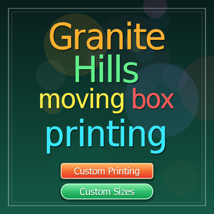 Granite Hills moving box printing