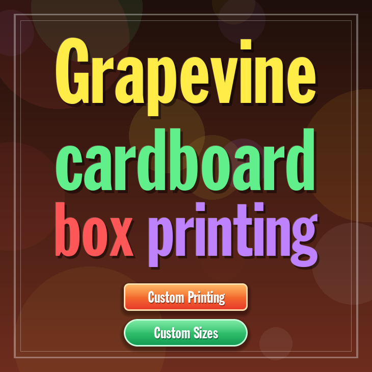 Grapevine cardboard box printing