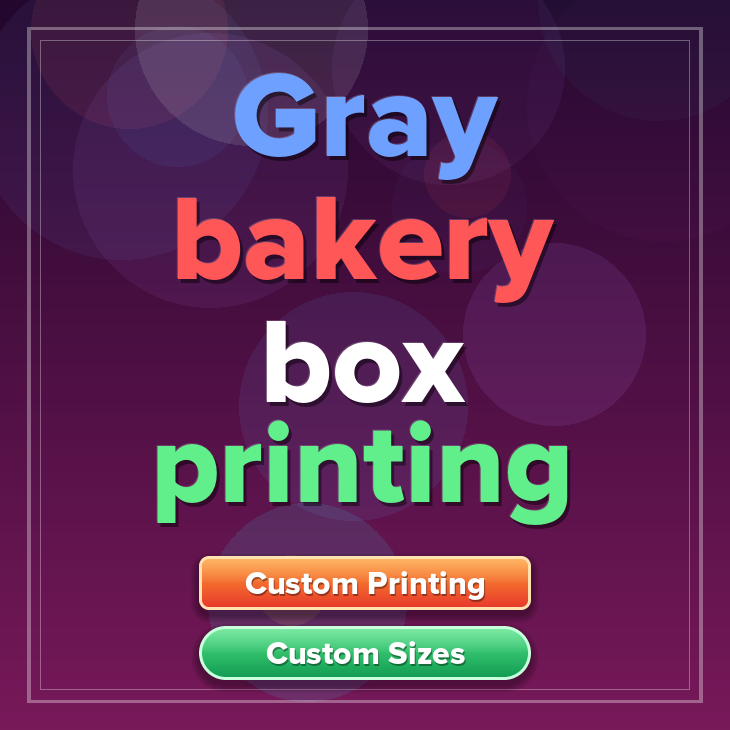 Gray bakery box printing